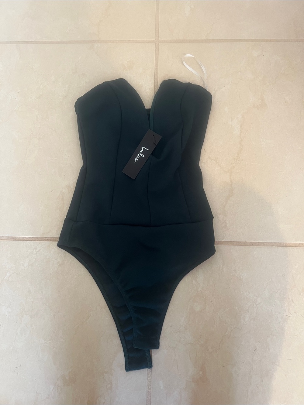 Emerald green deep v Strapless Corset Bodysuit